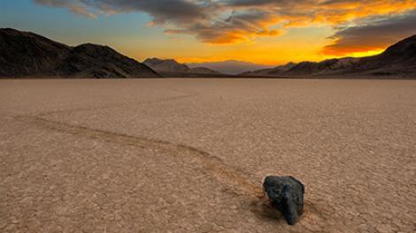 The traveling rocks at the Racetrack in Death Valley National Park have perplexed scientists and visitors for decades The traveling rocks at the Racetrack in Death Valley National Park have perplexed scientists and visitors for decades