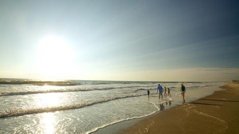 Family enjoying the beach at Sandbridge in Virginia Beach Family enjoying the beach at Sandbridge in Virginia Beach