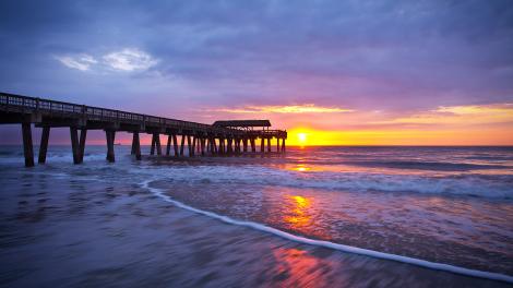 Sunrise at Tybee Island Pier and Pavilion Sunrise at Tybee Island Pier and Pavilion