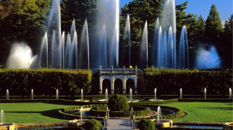 The fountains at Longwood Gardens, a 19th century estate in Kennett Square The fountains at Longwood Gardens, a 19th century estate in Kennett Square