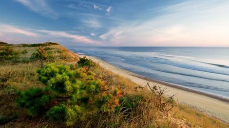 The Atlantic Ocean surf from atop a dune The Atlantic Ocean surf from atop a dune