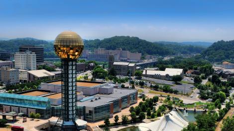 The Sunsphere, built for the 1982 World's Fair, towering over downtown The Sunsphere, built for the 1982 World's Fair, towering over downtown