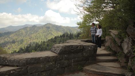 Great Smoky Mountains National Park lookout in Tennessee Great Smoky Mountains National Park lookout in Tennessee