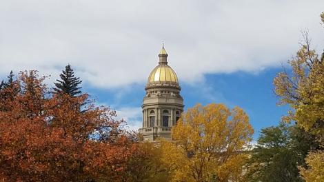 Gold dome of the Wyoming State Capitol Gold dome of the Wyoming State Capitol