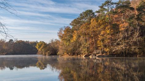 Calm waters of the Chattahoochee River Calm waters of the Chattahoochee River