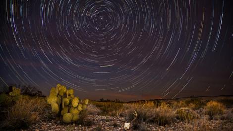 Star Trails at Dugout Wells in Big Bend National Park Star Trails at Dugout Wells in Big Bend National Park