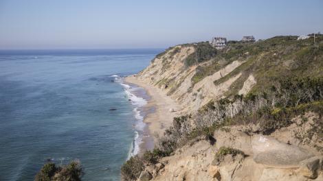 Mohegan Bluffs on Block Island off the coast of Rhode Island Mohegan Bluffs on Block Island off the coast of Rhode Island