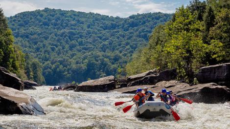 Whitewater rafting on the Gauley River Whitewater rafting on the Gauley River