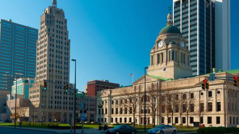 View of the downtown district skyline in Fort Wayne View of the downtown district skyline in Fort Wayne