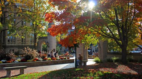 Colorful fall foliage on the campus of Indiana University Colorful fall foliage on the campus of Indiana University