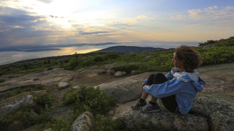 Sunrise at Cadillac Mountain at Acadia National Park Sunrise at Cadillac Mountain at Acadia National Park