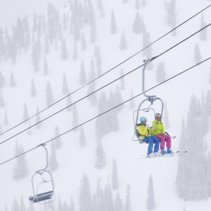 Lift-1 in Aspen, dedicated as the world’s longest chairlift in 1947 Lift-1 in Aspen, dedicated as the world’s longest chairlift in 1947