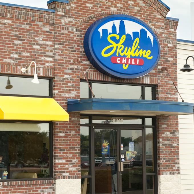 The exterior of Skyline Chili in Cincinnati, Ohio The exterior of Skyline Chili in Cincinnati, Ohio