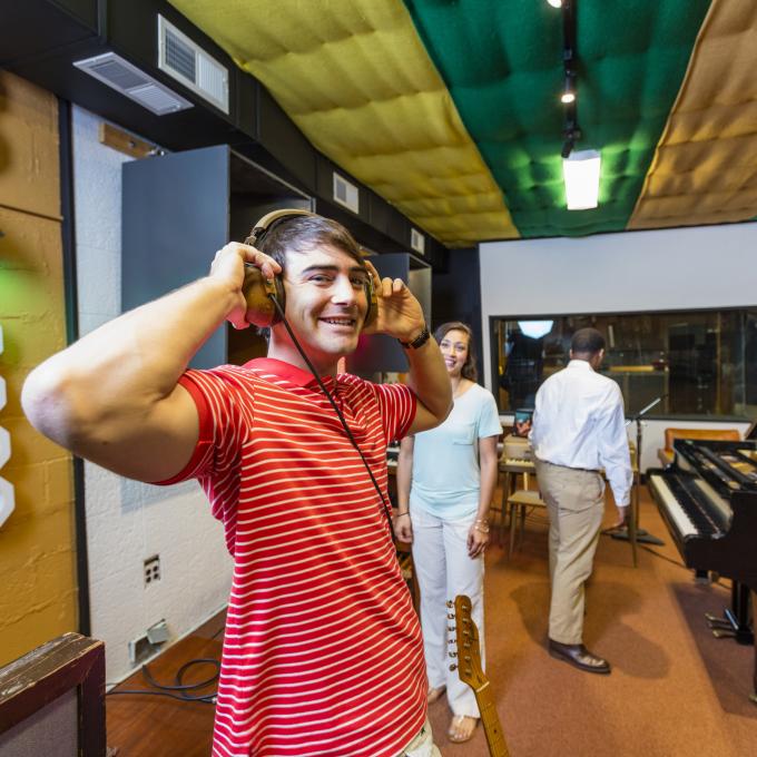 In a Muscle Shoals recording studio In a Muscle Shoals recording studio