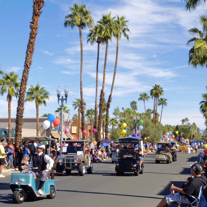 Palm Desert's Golf Cart Parade in full swing Palm Desert's Golf Cart Parade in full swing