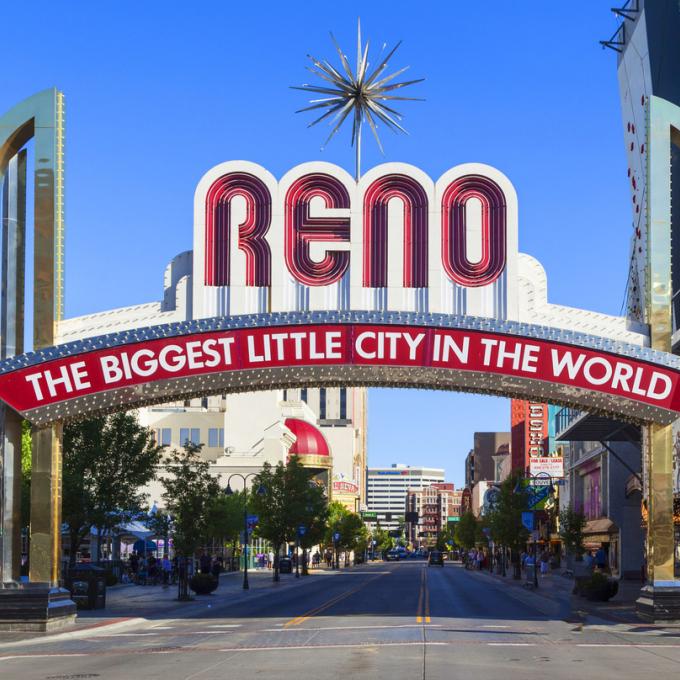 The Reno Arch on Virginia Street The Reno Arch on Virginia Street