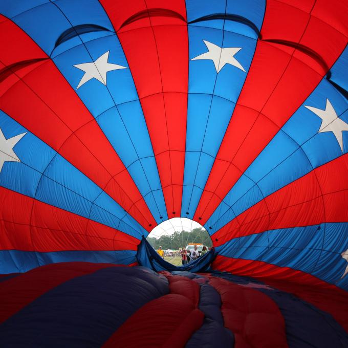 Hull of a hot air balloon in Plano Hull of a hot air balloon in Plano