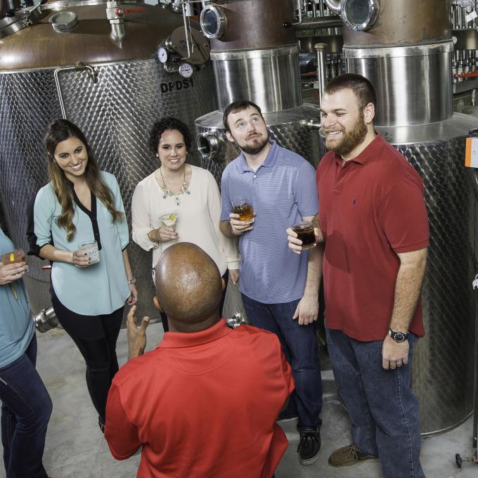 Getting schooled at Donner-Peltier Distillery Getting schooled at Donner-Peltier Distillery