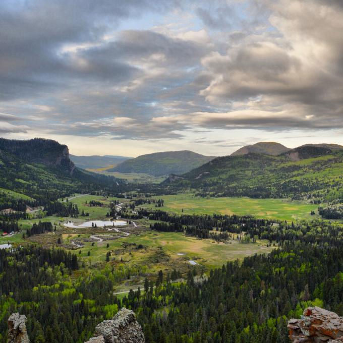 West Fork Valley Overlook on Wolf Creek Pass near Pagosa Springs, Colorado West Fork Valley Overlook on Wolf Creek Pass near Pagosa Springs, Colorado