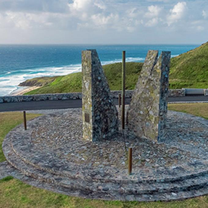 The Millennium Monument at Point Udall in St. Croix in the U.S. Virgin Islands The Millennium Monument at Point Udall in St. Croix in the U.S. Virgin Islands