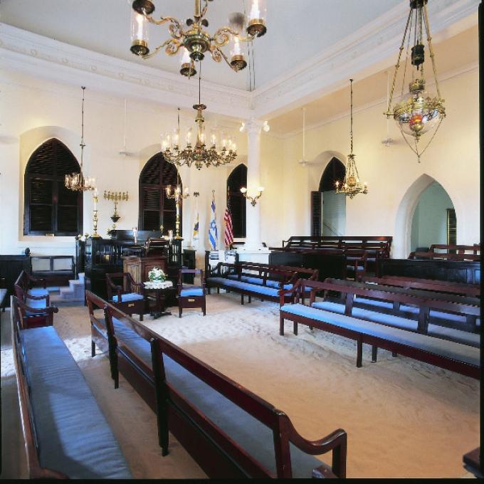 St. Thomas sand floor synagogue in the U.S. Virgin Islands St. Thomas sand floor synagogue in the U.S. Virgin Islands