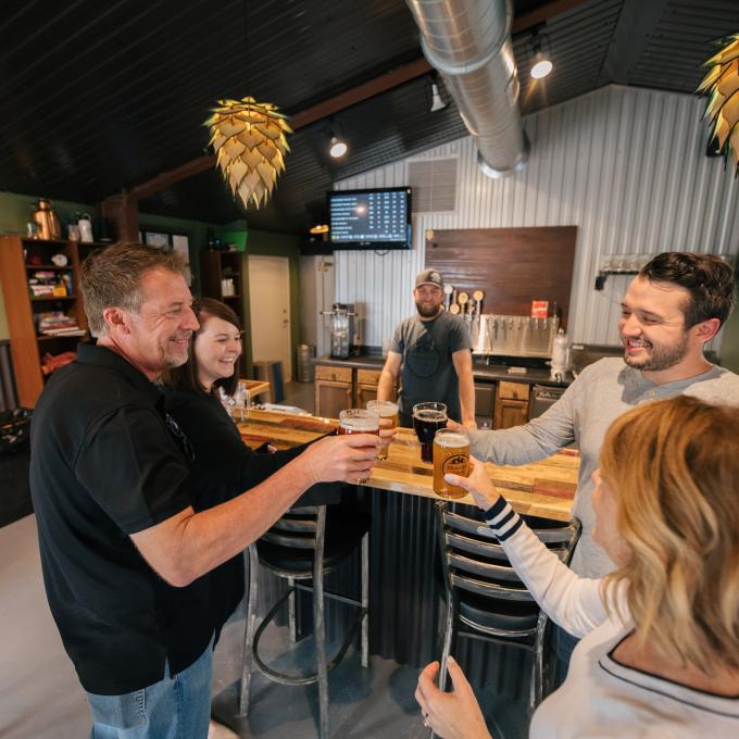 Enjoying local beer in Casper, Wyoming Enjoying local beer in Casper, Wyoming