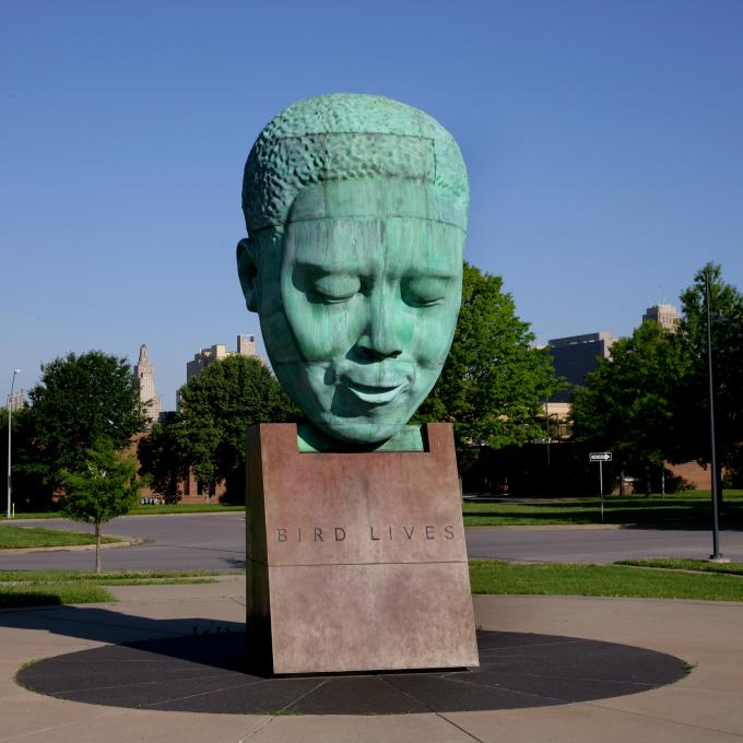 Charlie Parker Memorial in Kansas City's 18th & Vine Historic Jazz District Charlie Parker Memorial in Kansas City's 18th & Vine Historic Jazz District