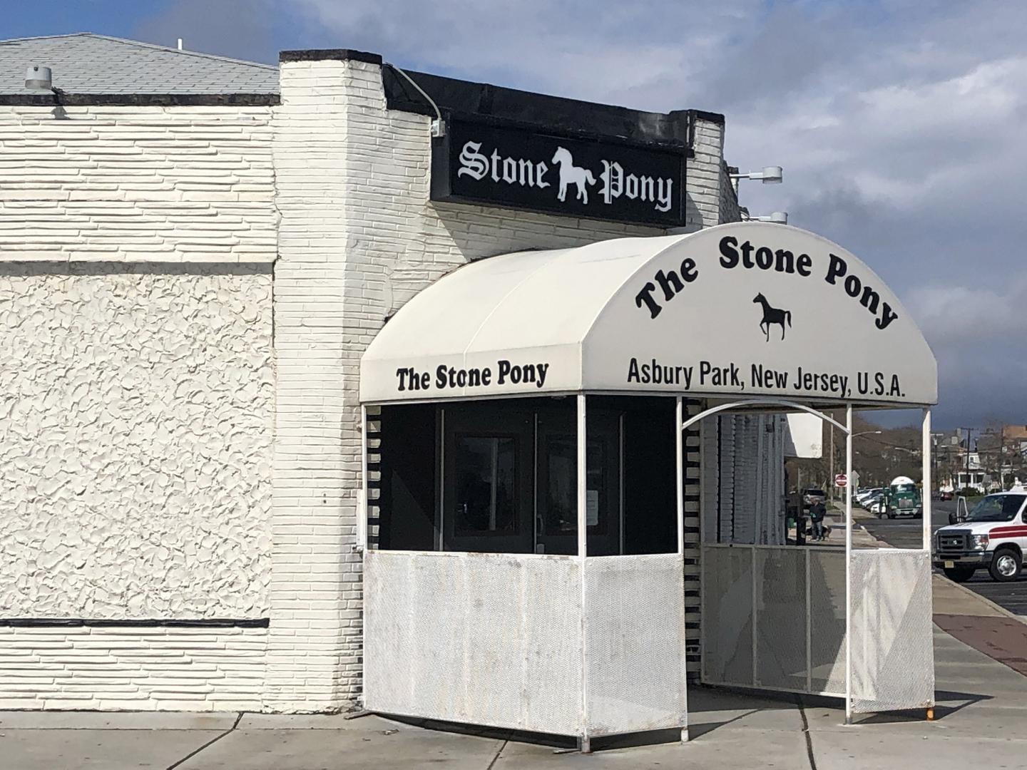 Exterior of the Stone Pony nightclub in Asbury Park, New Jersey Exterior of the Stone Pony nightclub in Asbury Park, New Jersey