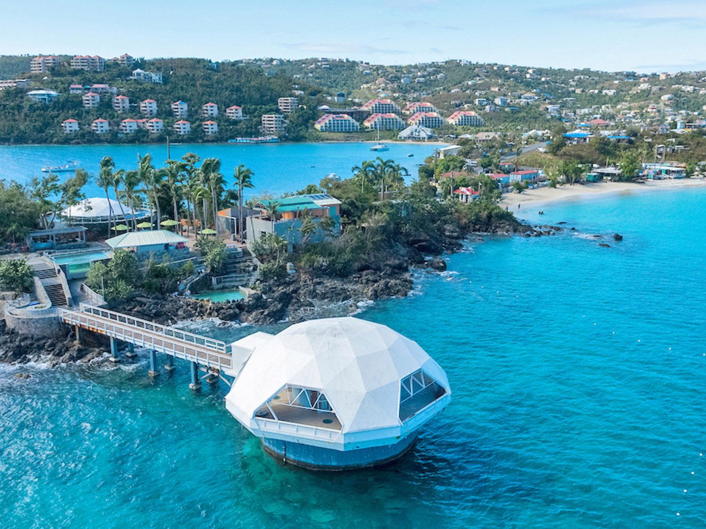 Aerial view of the Coral World Ocean Park in St. Thomas, U.S. Virgin Islands Aerial view of the Coral World Ocean Park in St. Thomas, U.S. Virgin Islands