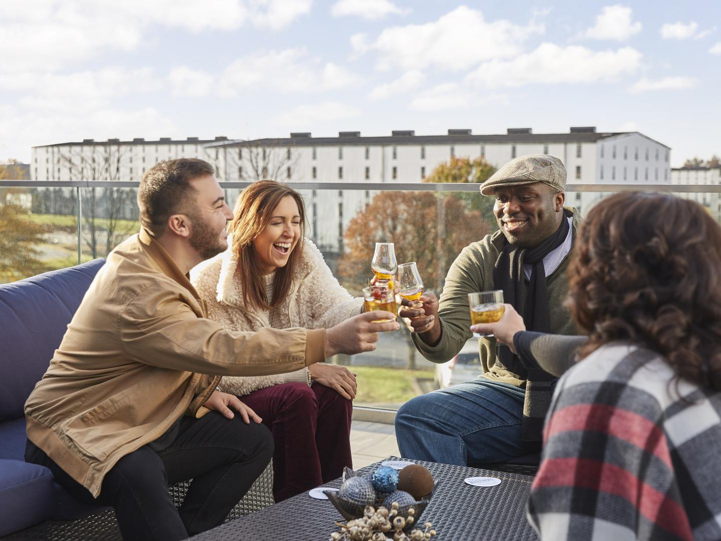 Sampling bourbon at the rooftop bar at Heaven Hill Distillery in Bardstown, Kentucky Sampling bourbon at the rooftop bar at Heaven Hill Distillery in Bardstown, Kentucky