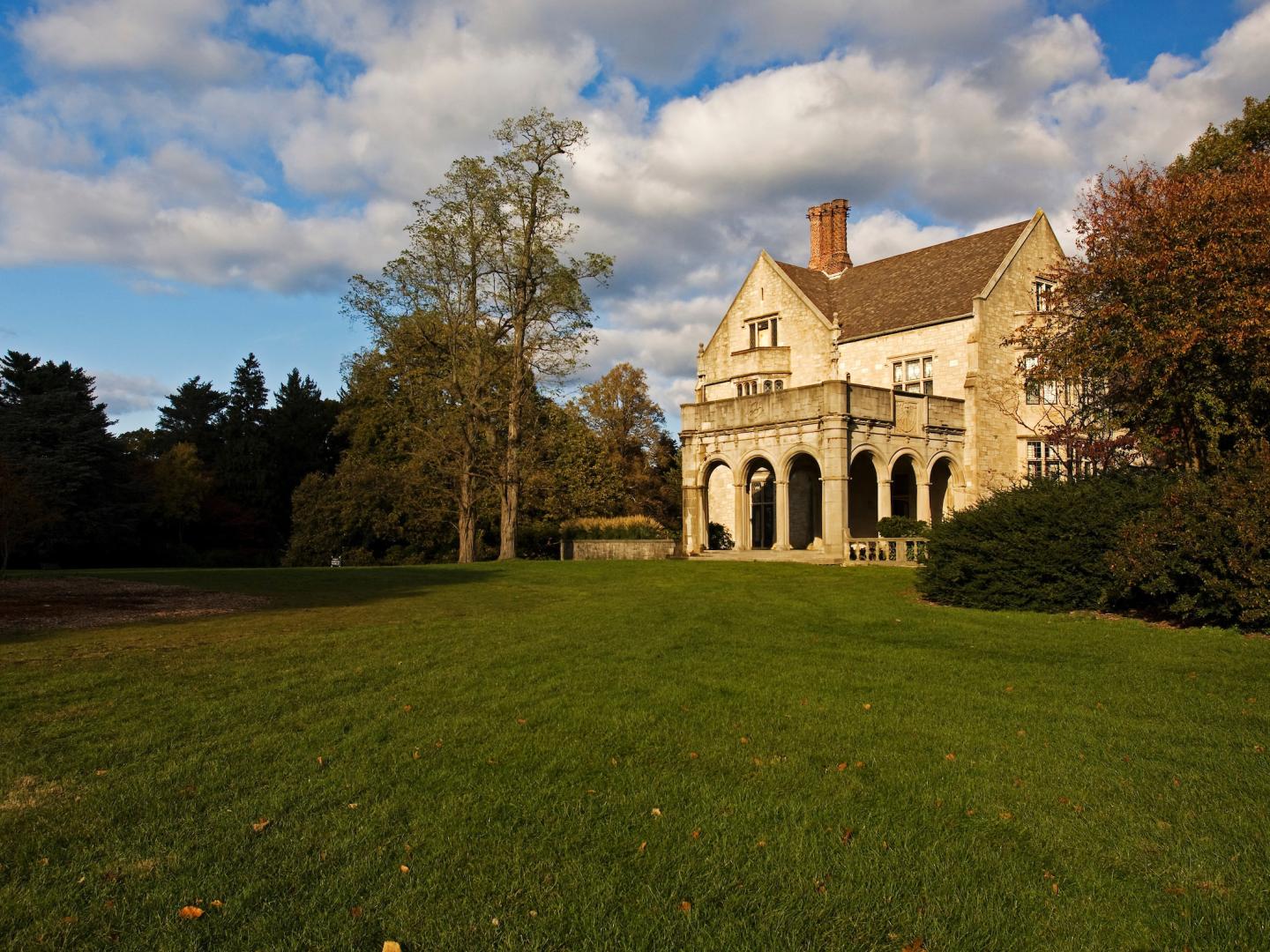One of the historic homes on the Gold Coast Mansions tour in Long Island, New York One of the historic homes on the Gold Coast Mansions tour in Long Island, New York