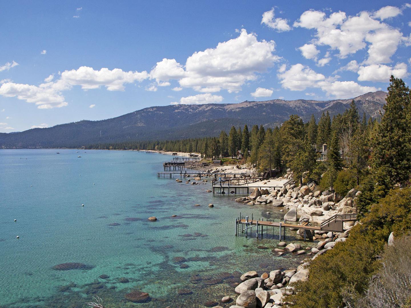The crystal-clear waters of Lake Tahoe, Nevada The crystal-clear waters of Lake Tahoe, Nevada