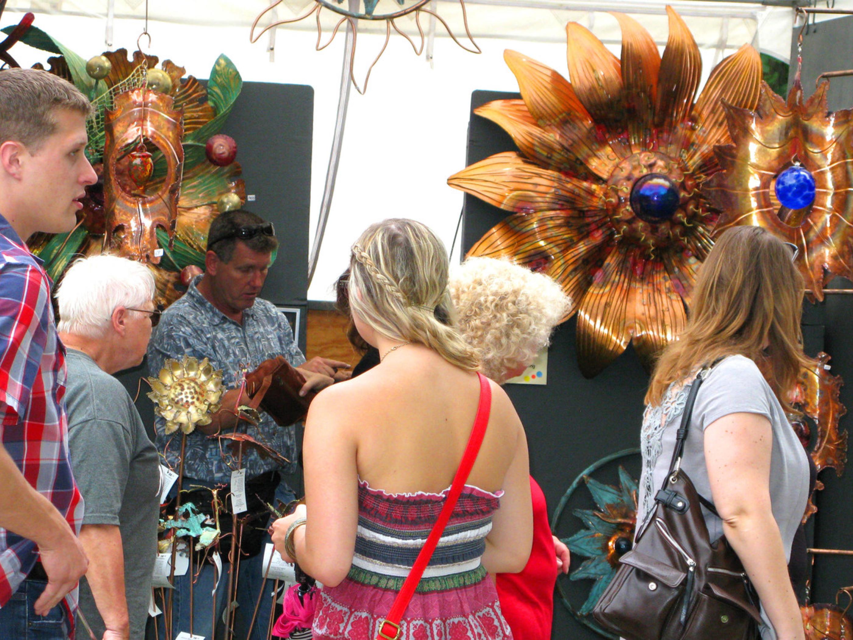 Strolling the art stalls at June Jubilee Strolling the art stalls at June Jubilee