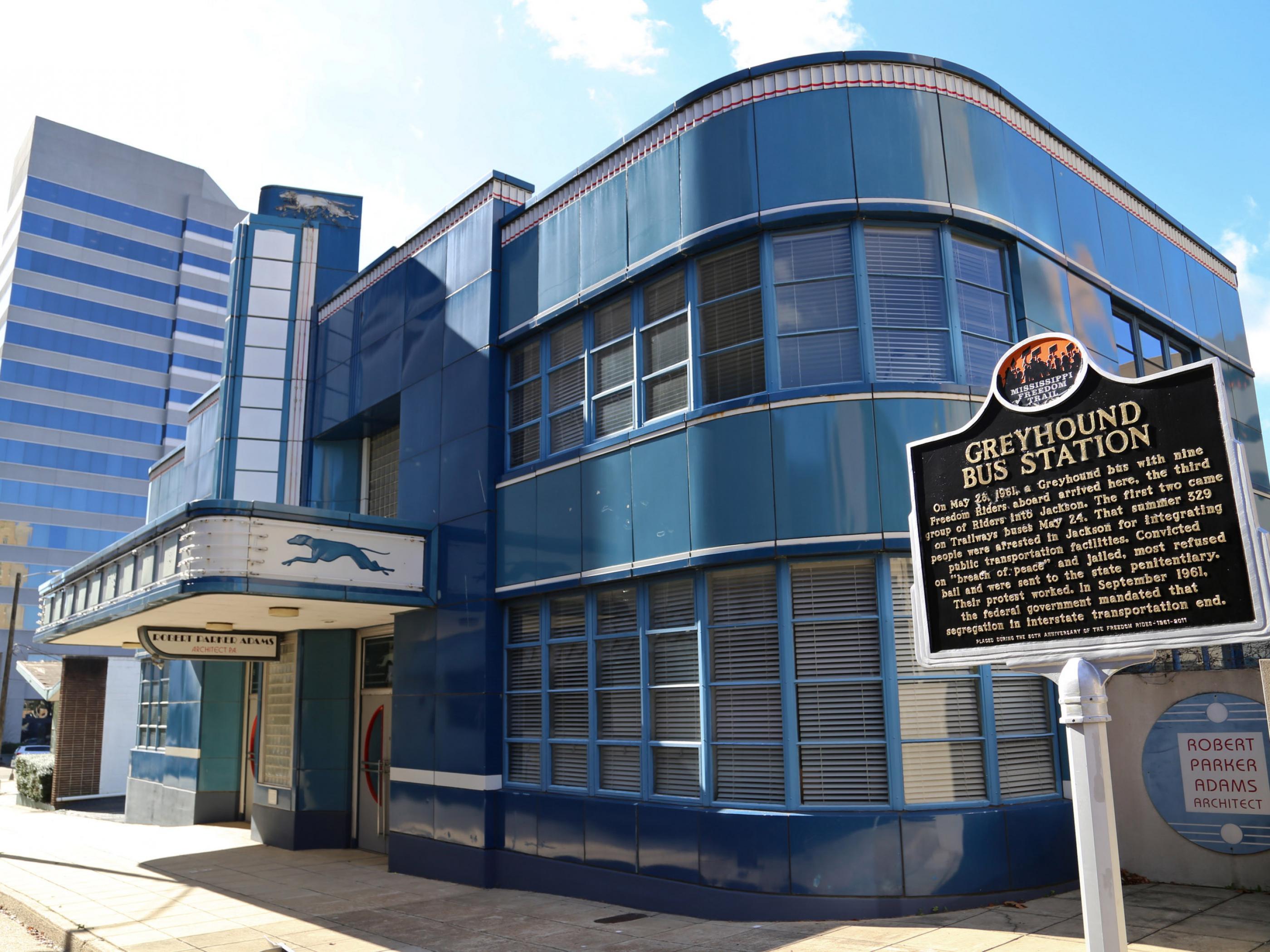 The Greyhound bus station in Jackson, an important site in the civil rights struggle of the 1960s The Greyhound bus station in Jackson, an important site in the civil rights struggle of the 1960s