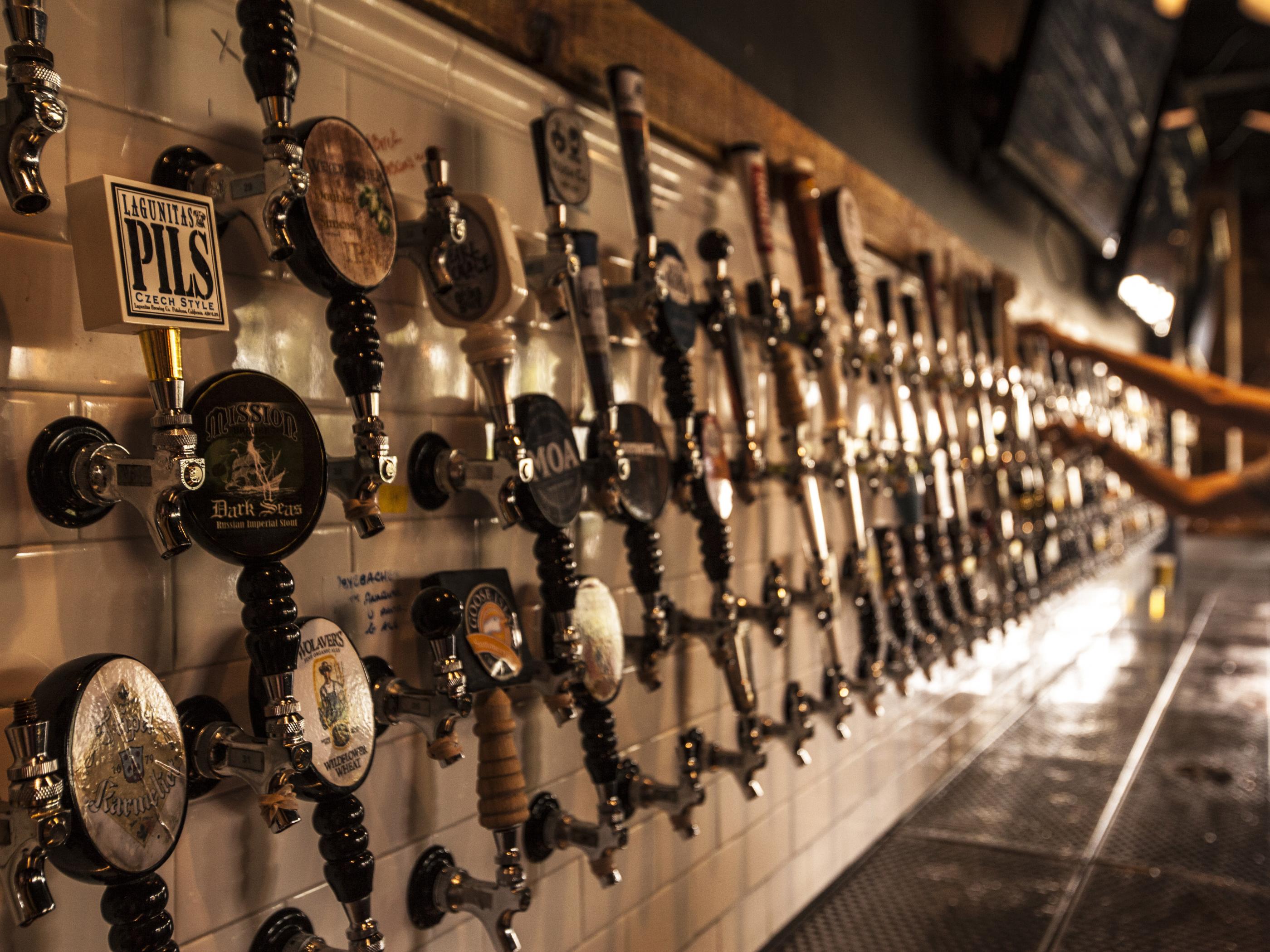 There are hundreds of beers on tap at Raleigh Beer Garden There are hundreds of beers on tap at Raleigh Beer Garden