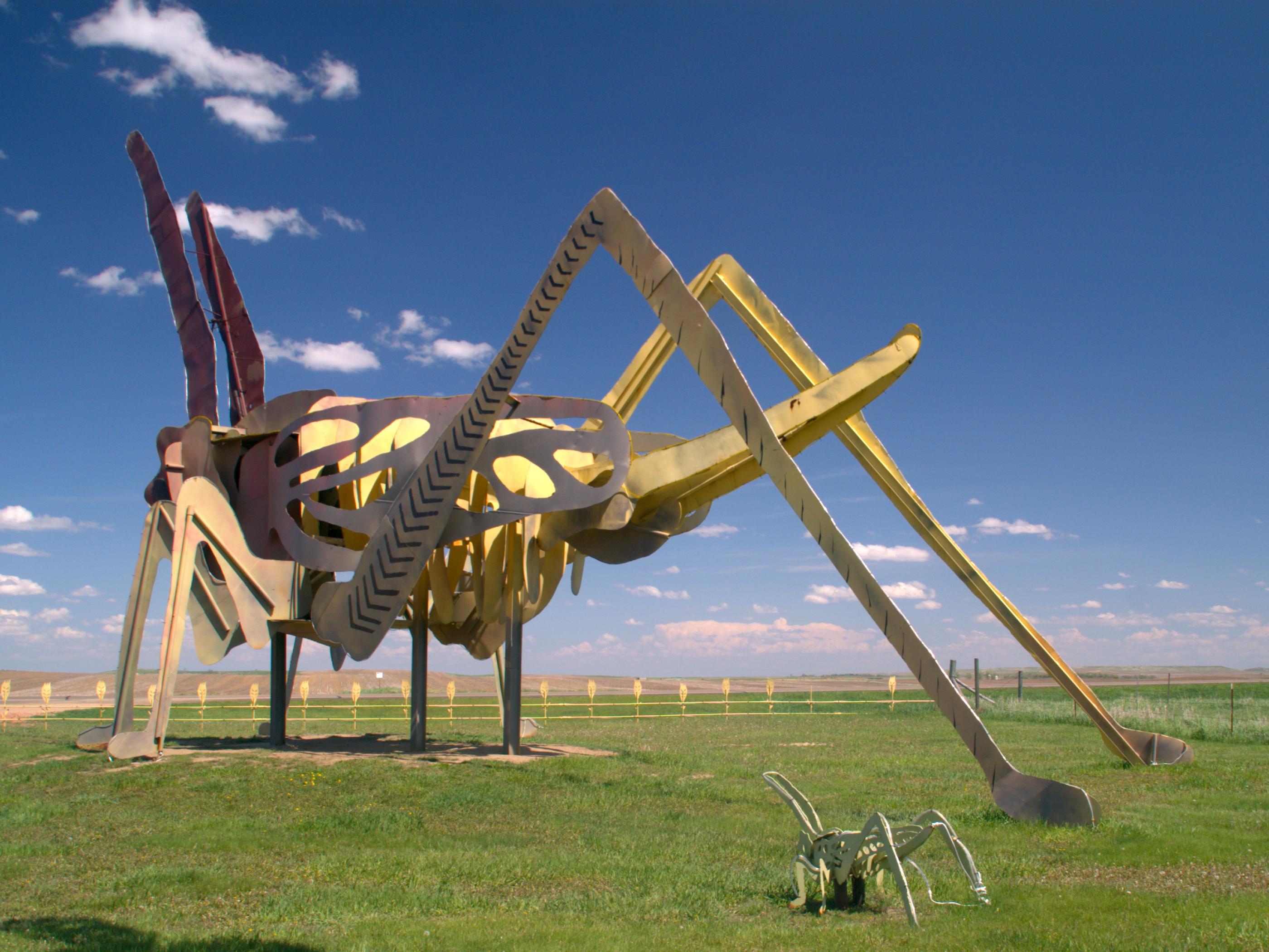 Grasshopper sculptures along the Enchanted Highway Grasshopper sculptures along the Enchanted Highway