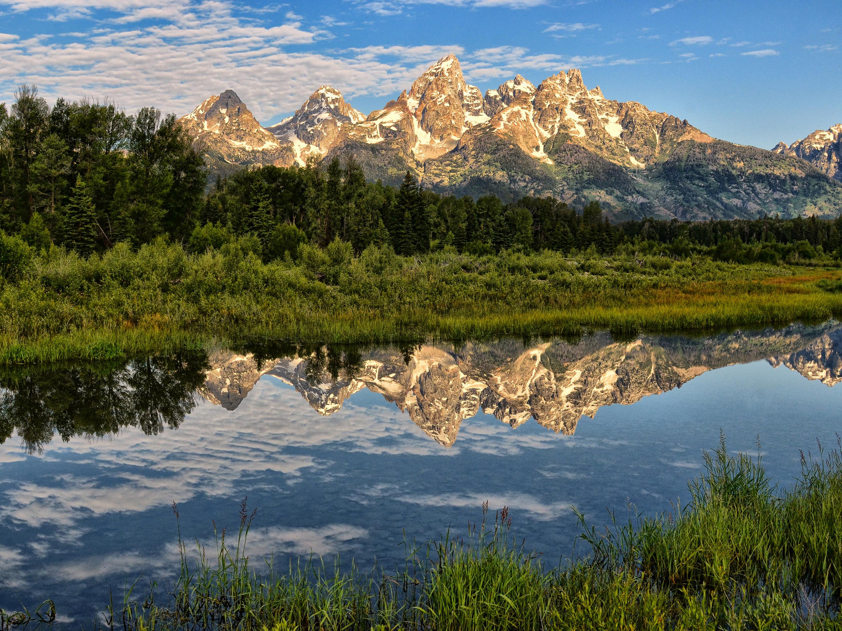 Two crystalline images of the Grand Tetons Two crystalline images of the Grand Tetons