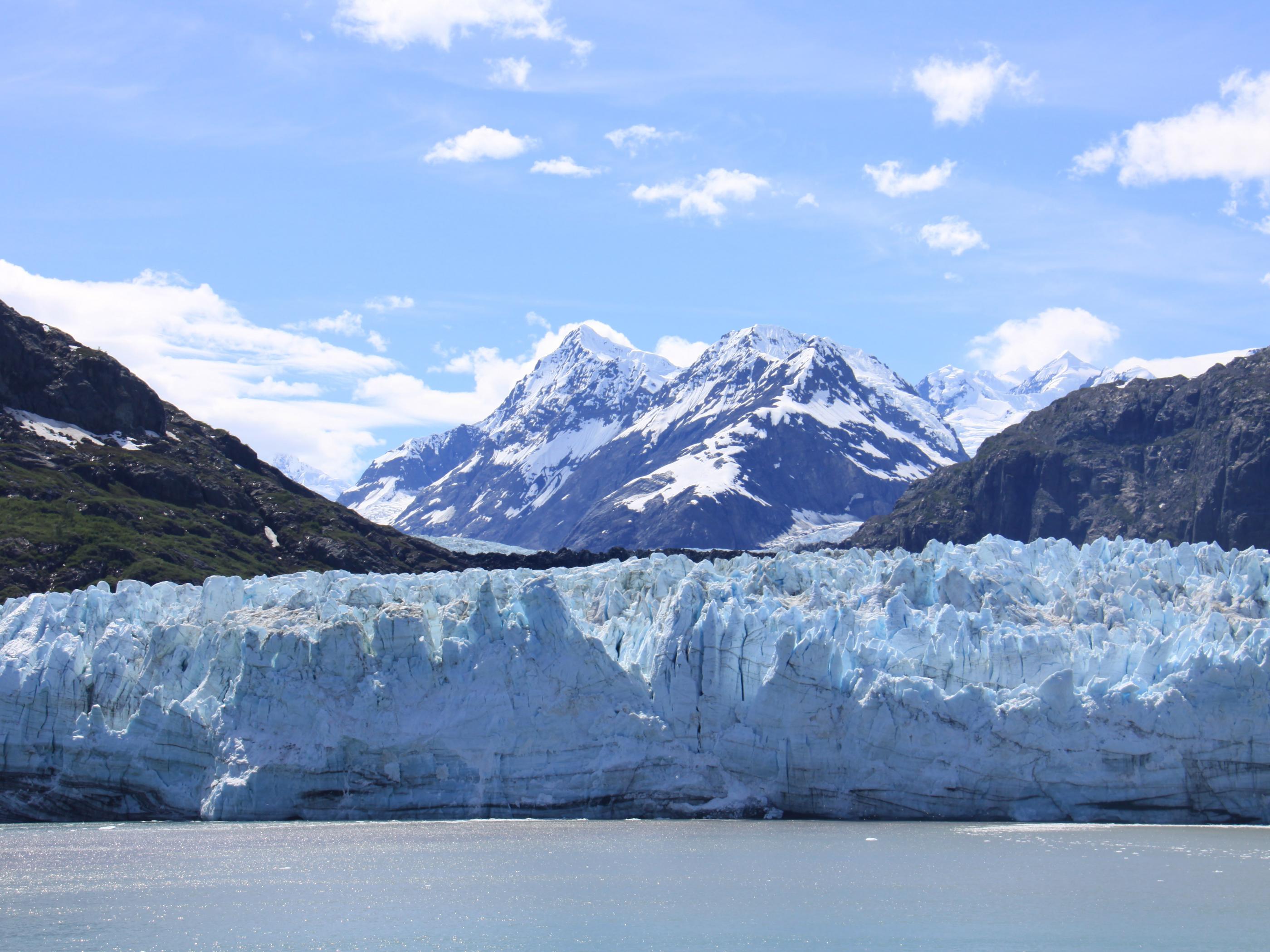 A glacier meets the sea at Glacier Bay National Park A glacier meets the sea at Glacier Bay National Park
