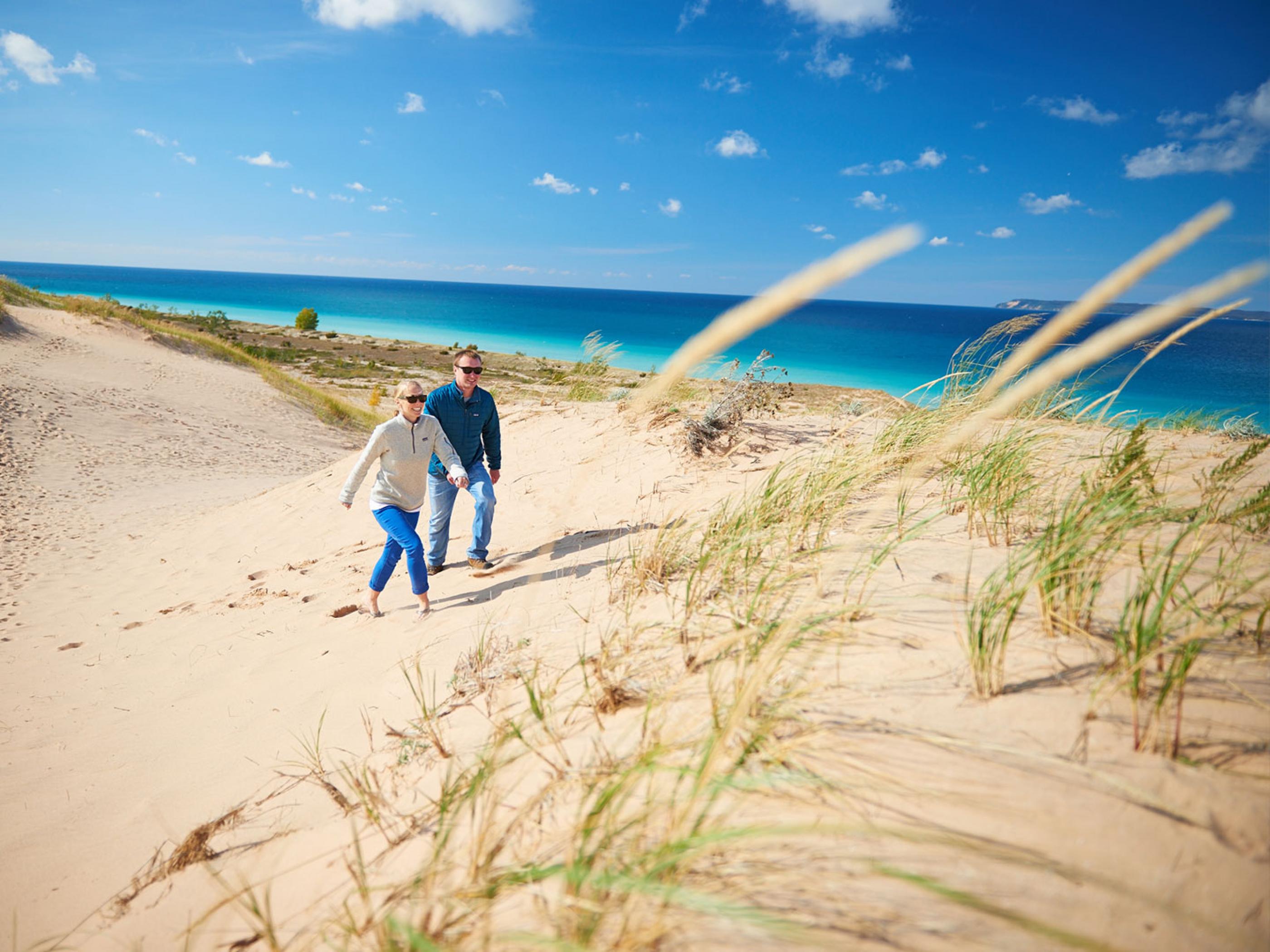 Walking through Sleeping Bear Dunes Walking through Sleeping Bear Dunes