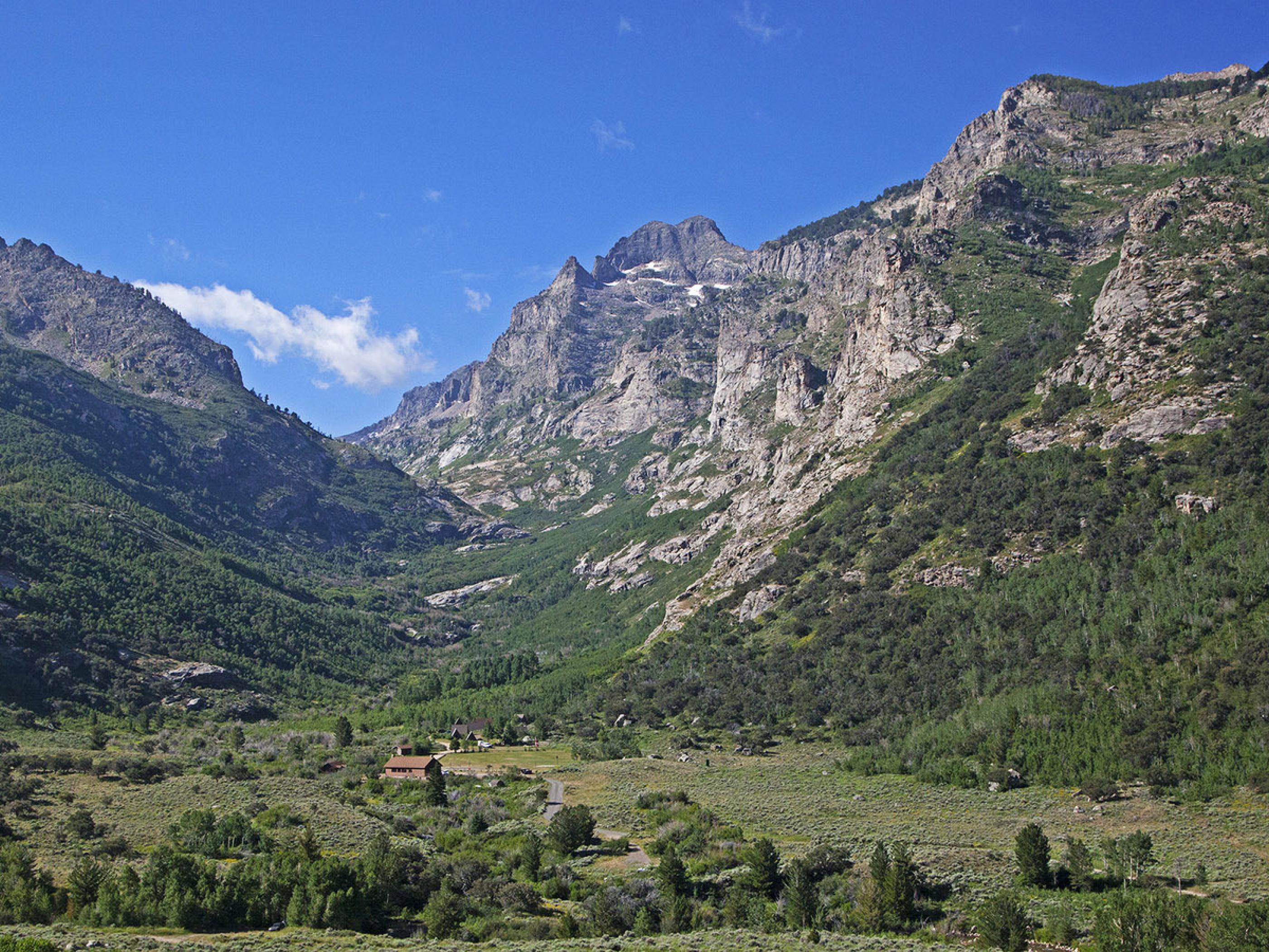 Lamoille Canyon stretches between the Ruby Mountains Lamoille Canyon stretches between the Ruby Mountains