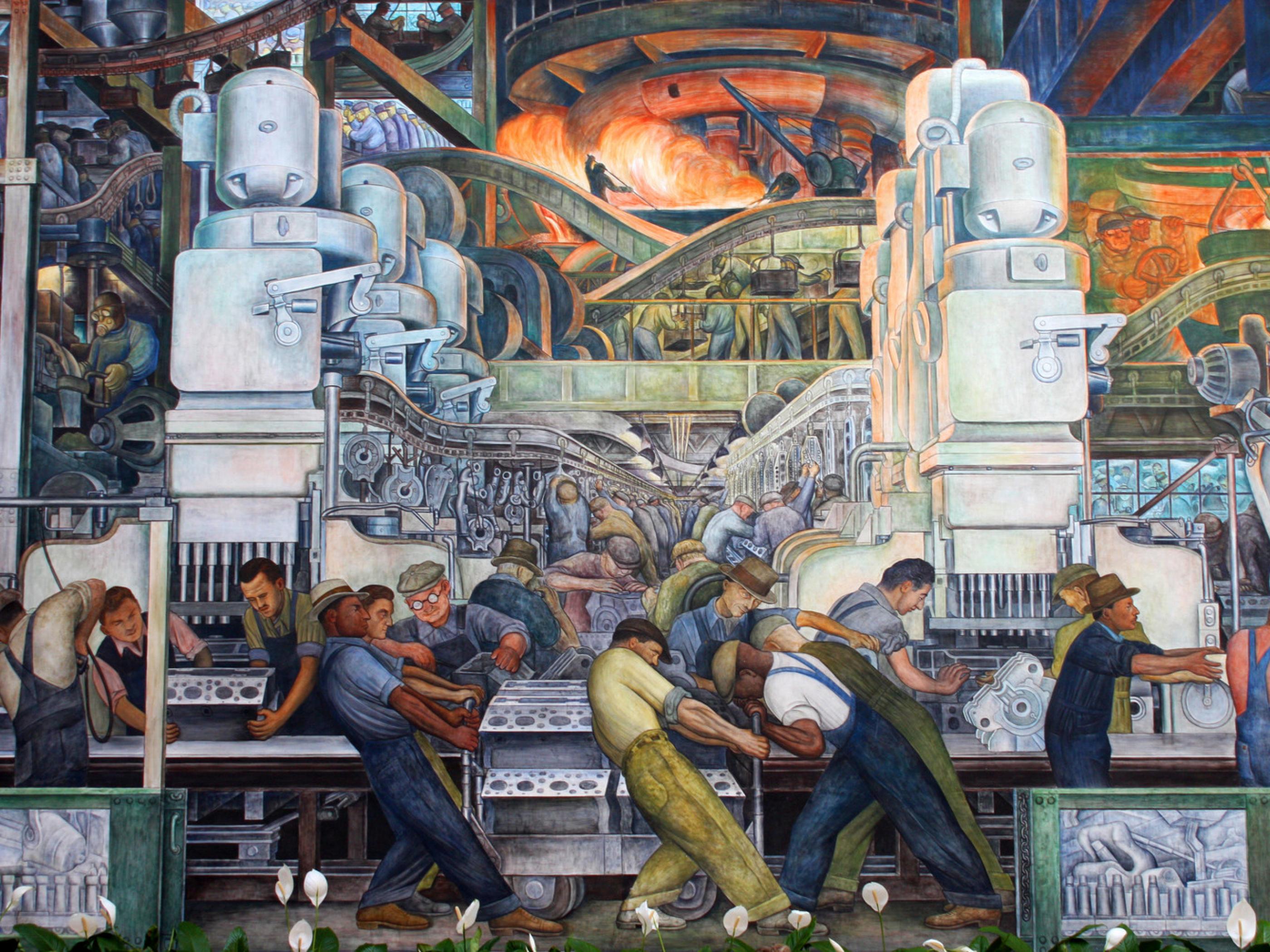 Diego Rivera mural at Detroit Institute of Arts Diego Rivera mural at Detroit Institute of Arts