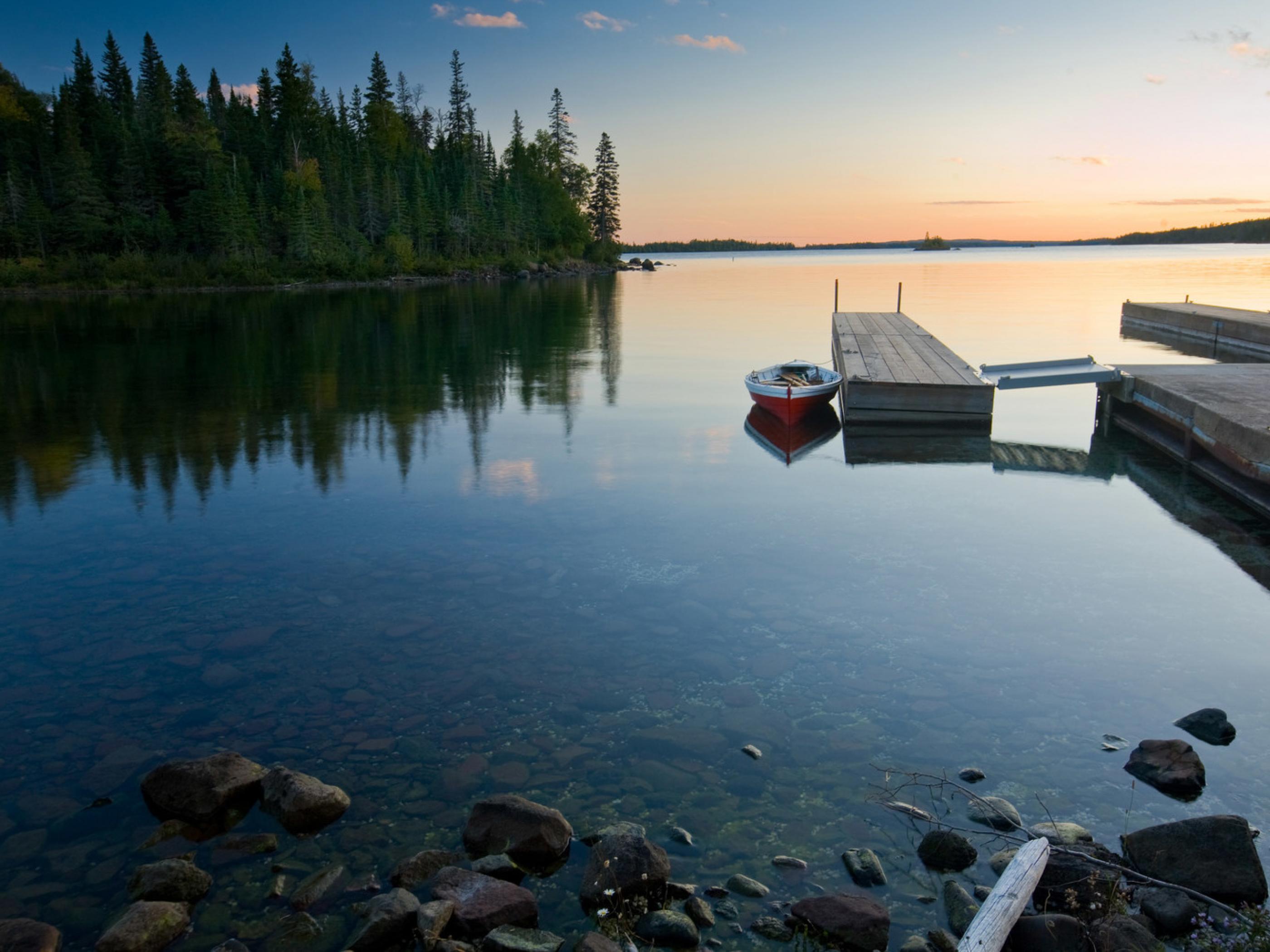 Tranquil waters in Isle Royale National Park Tranquil waters in Isle Royale National Park