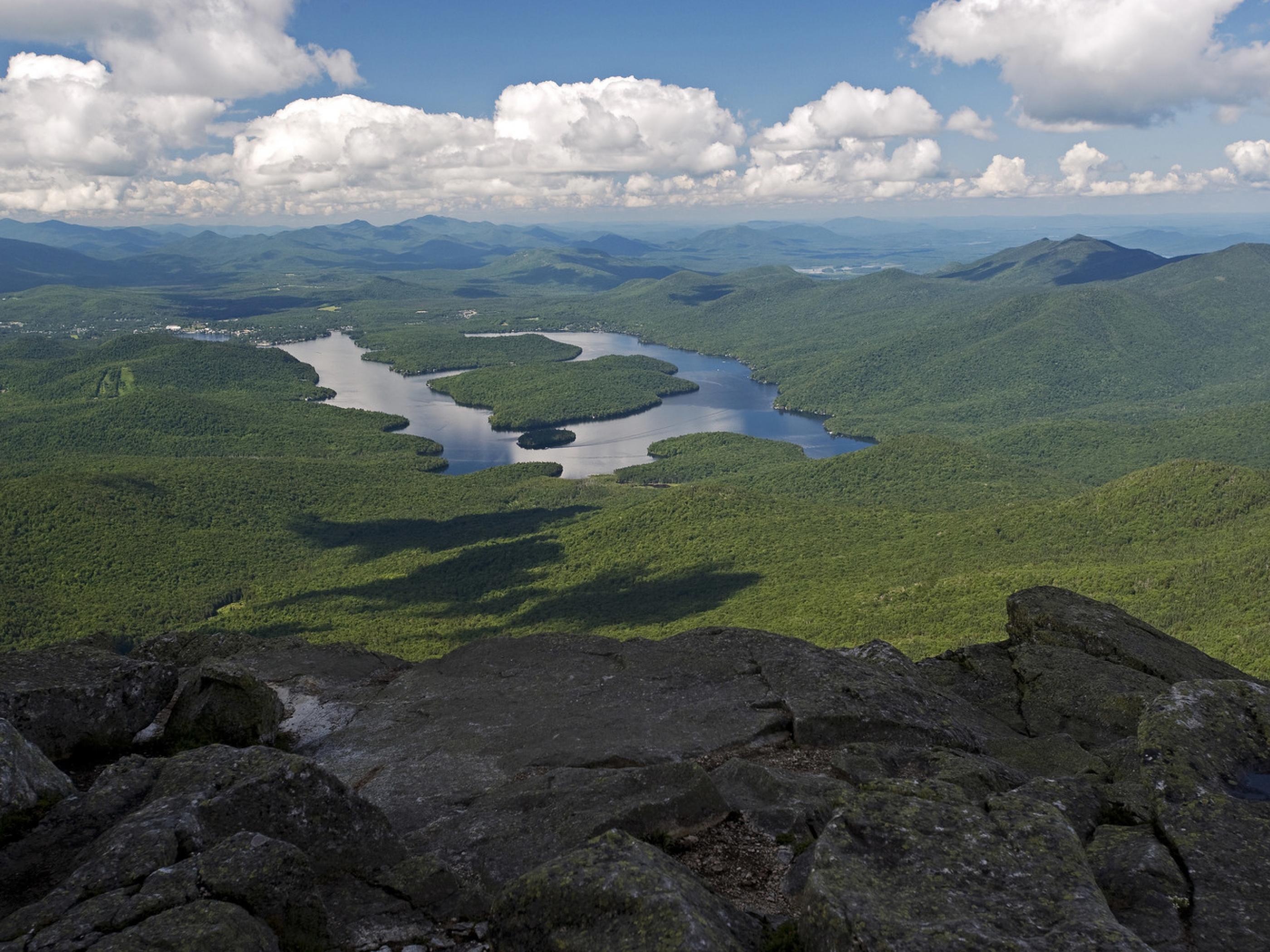 View of Lake Placid from Whiteface Mountain in the Adirondacks View of Lake Placid from Whiteface Mountain in the Adirondacks