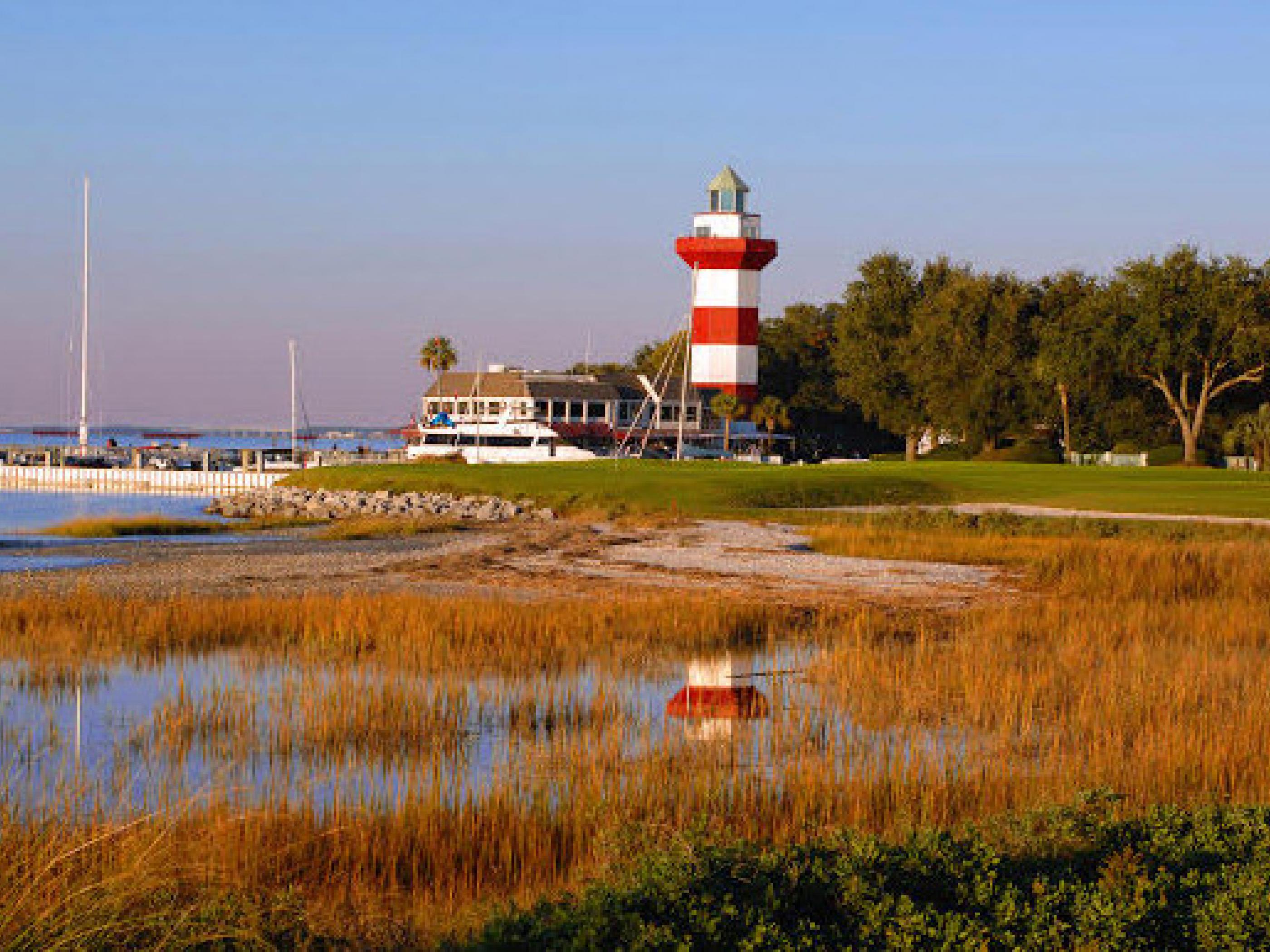 The Harbour Town Lighthouse in Hilton Head Island, South Carolina The Harbour Town Lighthouse in Hilton Head Island, South Carolina