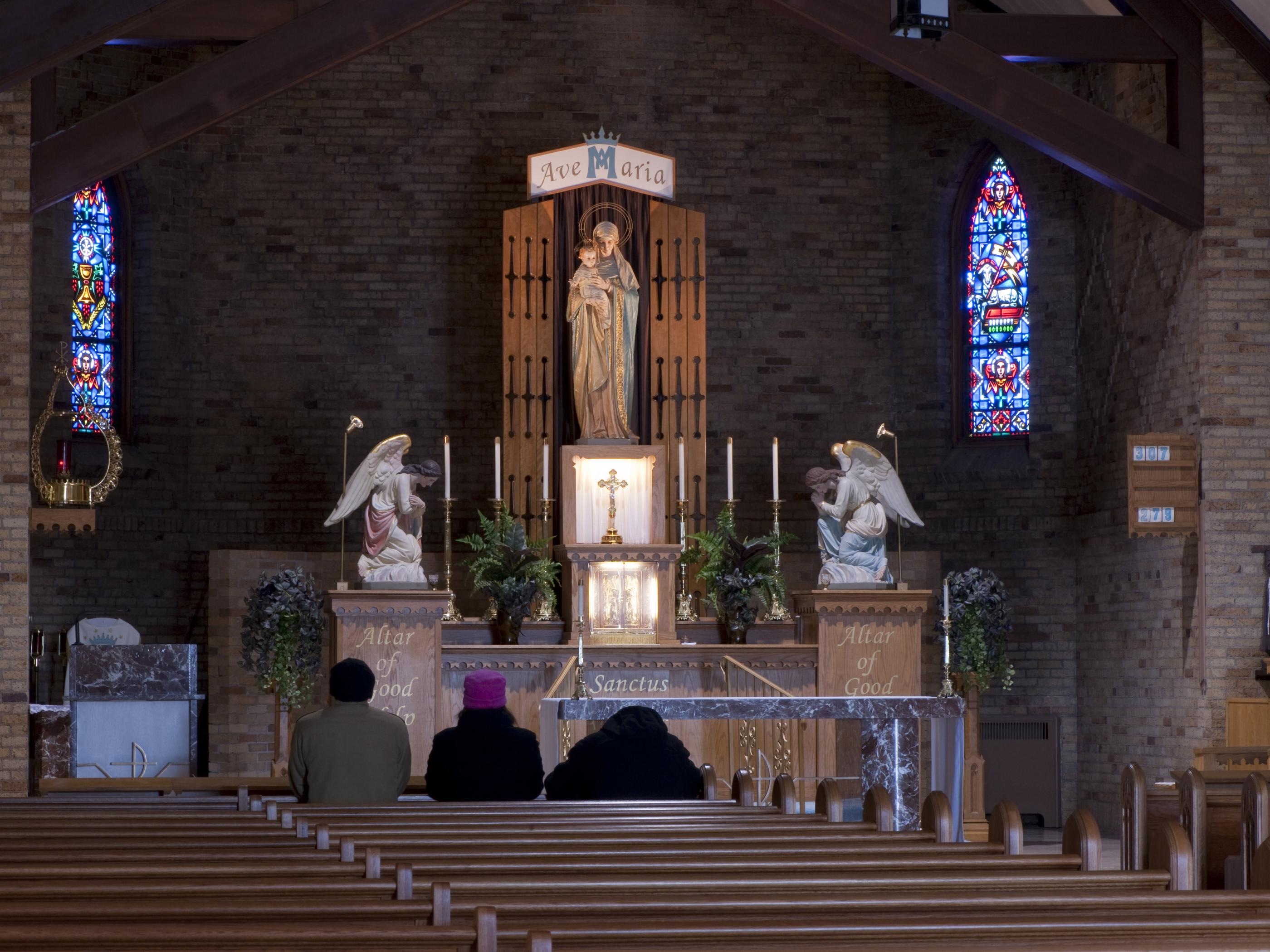 The ornate, tranquil interior at Shrine of our Lady of Good Help near Green Bay, Wisconsin The ornate, tranquil interior at Shrine of our Lady of Good Help near Green Bay, Wisconsin