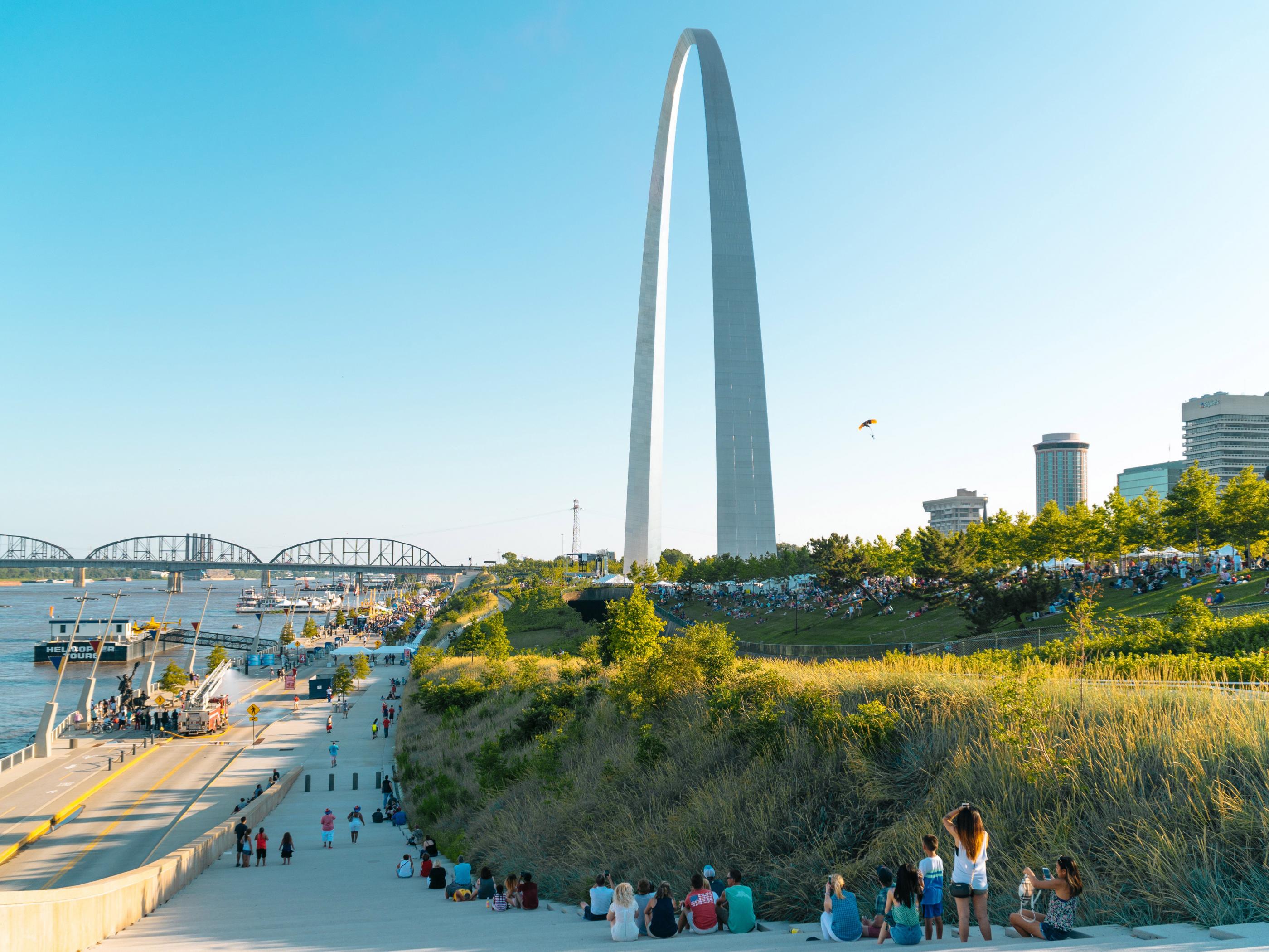 Gateway Arch National Park along the St. Louis, Missouri, riverfront Gateway Arch National Park along the St. Louis, Missouri, riverfront