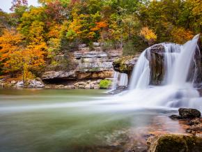 Autumn at Upper Cataract Falls in Cataract Falls State Recreation Area near Spencer, Indiana Autumn at Upper Cataract Falls in Cataract Falls State Recreation Area near Spencer, Indiana