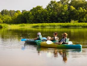 Paddling on Crystal Lake Paddling on Crystal Lake