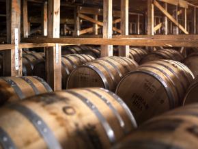 A storeroom full of bourbon barrels at Bardstown Bourbon Distillery in Bardstown, Kentucky A storeroom full of bourbon barrels at Bardstown Bourbon Distillery in Bardstown, Kentucky