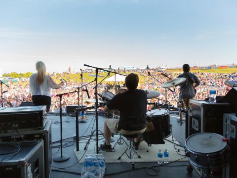 Live performance overlooking the lawn at KCQ Country Music Festival Live performance overlooking the lawn at KCQ Country Music Festival